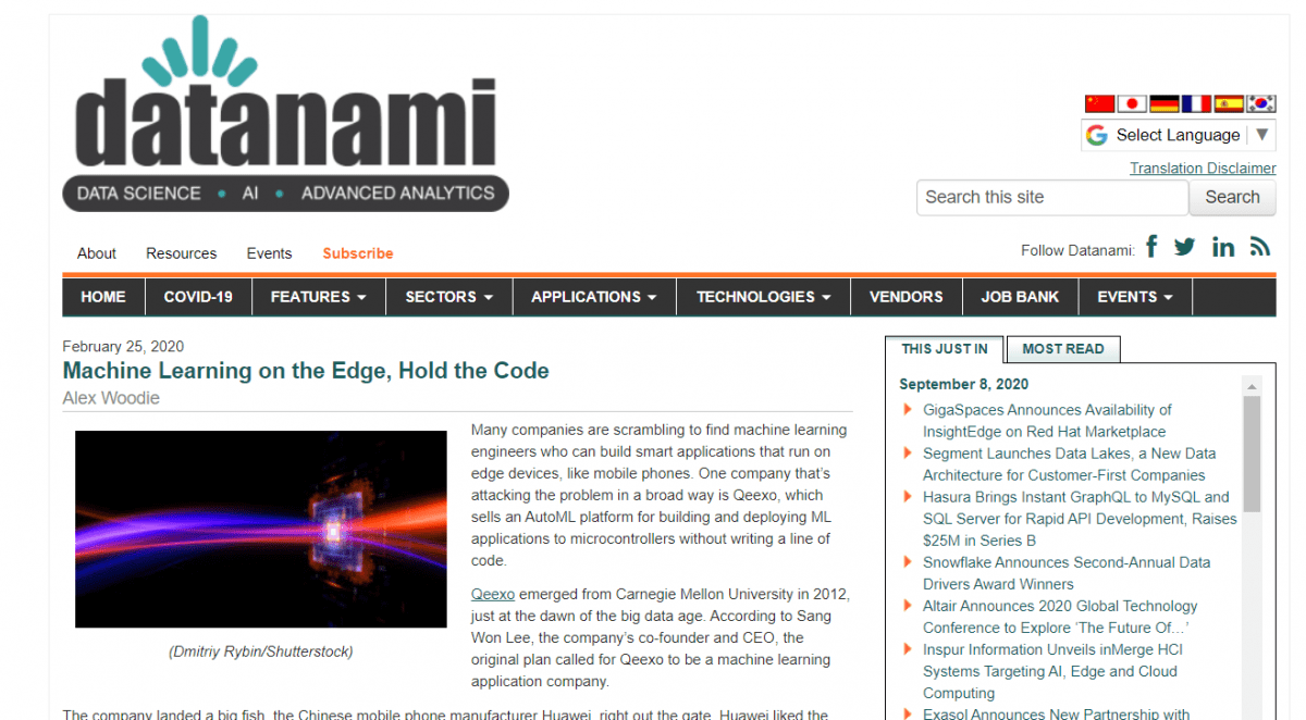 Machine Learning on the Edge, Hold the Code – SensEI by TDK