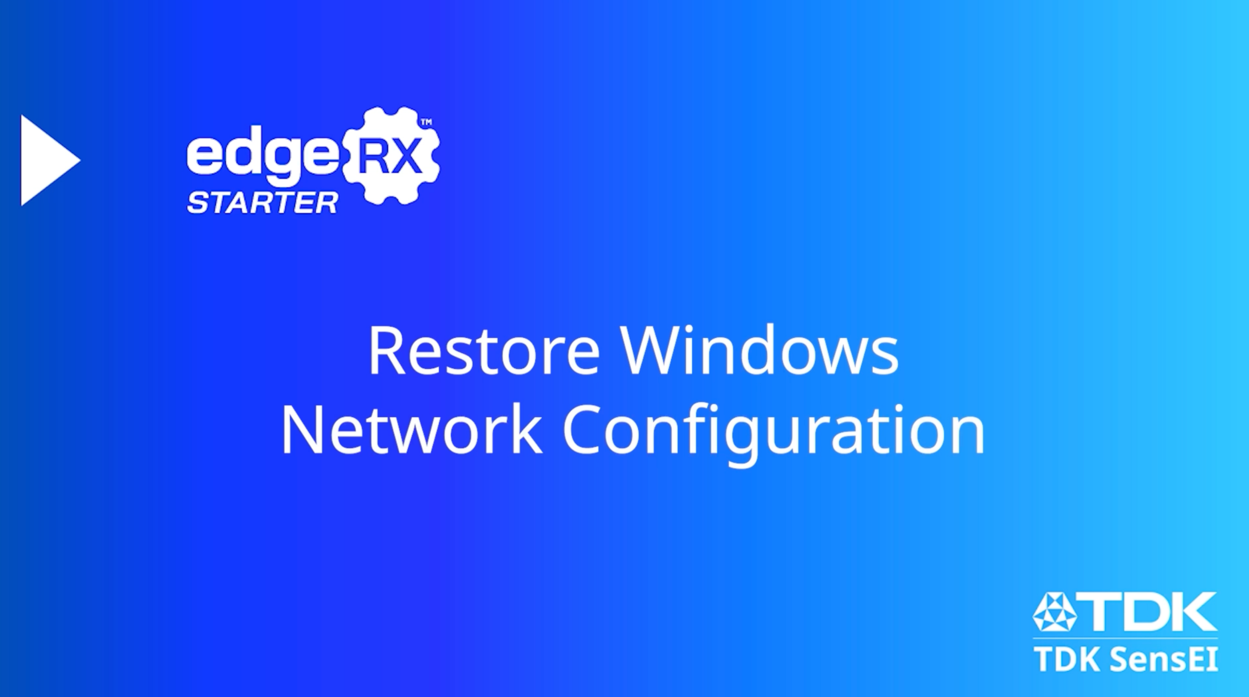 Title screenshot of tutorial video titled "Restore Windows Network Configuration"