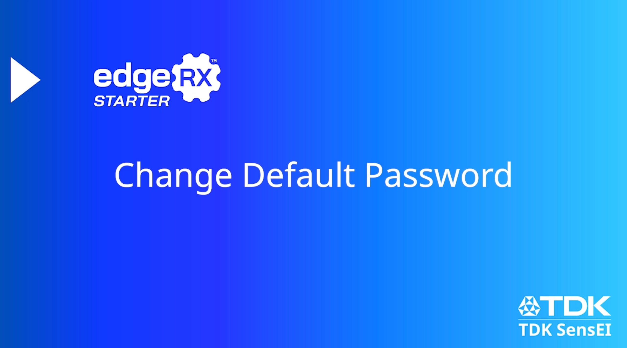 Title screenshot of tutorial video titled "Change Default Password"