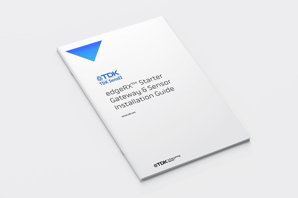 Image of the edgeRX™ Starter booklet placed diagonally on a gray background.