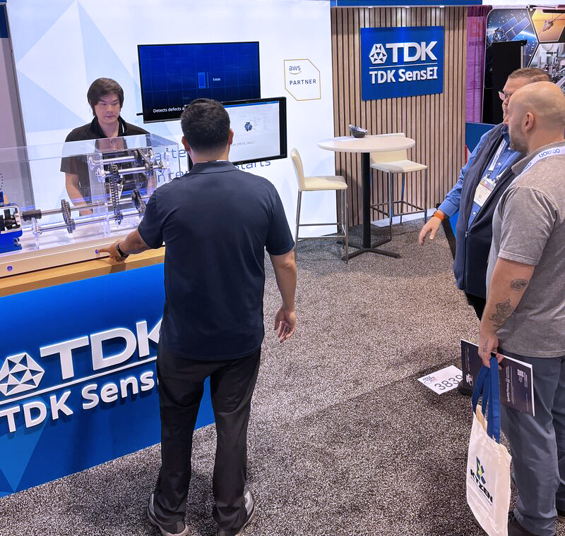 APEX26_9 Nick showcasing product at the TDK SensEI booth at APEX Expo 2026