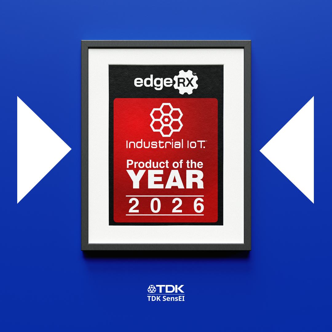 Image of an award TDK SensEI won for Product of the Year in 2026