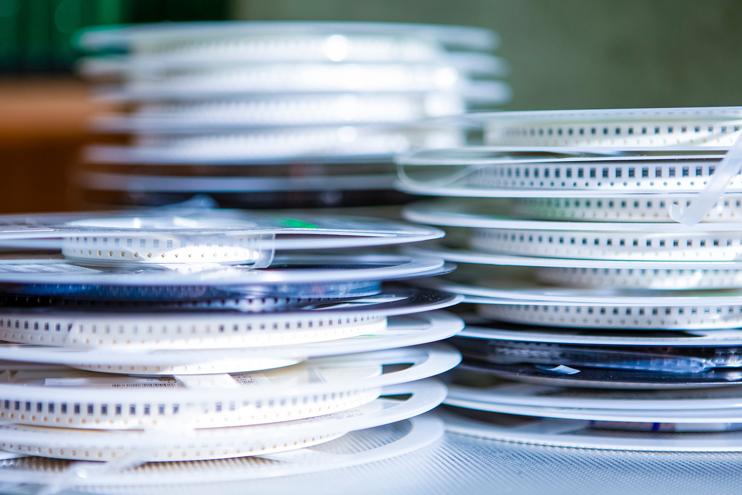 Image of stacked taping spools